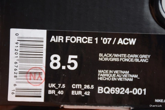A 1 FORCE AIR WALL X LOW COLD BQ6924-001 0802